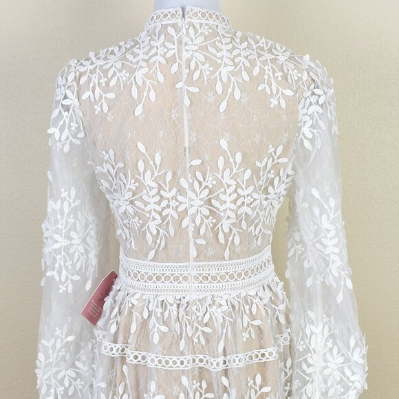 Ivy City Co. Sicily Midi Lace Crochet Dress NEW 8 - Picture 5 of 12